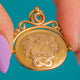Antique 9ct Gold Double Heart Bow Spinner Locket c.1867
