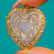 Antique 9ct Gold Engraved Heart Locket