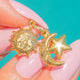 Vintage 9ct Gold Sun Stars and Moon Charm