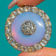 Georgian Silver Pink Opaline Paste Pendant