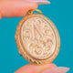 Antique 9ct Solid Gold Engraved Locket