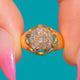Victorian 18ct Gold Old Mine-Cut Diamond Cluster Ring, 0.30ct Diamonds