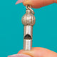 Large Antique Victorian Silver Working Whistle Charm c.1895
