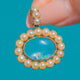 Georgian Natural Pearl Memorial Locket with loose Opal, Emerald & Sapphire