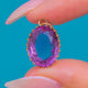 Victorian 9ct Gold Amethyst Charm 7.00ct - Ornate Claw Details