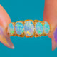 Antique 18ct Gold Opal Five-Stone Hoop Ring c.1901