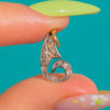 Antique Diamond Swirl Charm, 18ct Gold & Silver