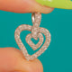 18ct White Gold Diamond Witches Heart Pendant