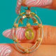 Edwardian 9ct Gold Peridot Pearl Bow Pendant