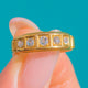 Victorian 18ct Gold Diamond Five Stone Stacking Ring c.1882