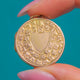 Antique Solid 9ct Gold Engraved Round Locket