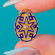 Victorian 15ct Gold Blue Enamel Pearl Star Charm