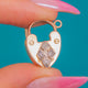 Art Deco 9ct Gold Diamond Lozenge Padlock Pendant