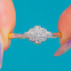 Antique Edwardian 18ct Gold & Platinum Diamond Lozenge Engagement Ring