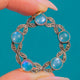Glowy Silver Moonstone Marcasite Roundel Pendant
