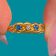 Chic Victorian 18ct Gold Stamped Sapphire Diamond Twist Trilogy Ring