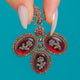 RARE Georgian Queen Anne Red Paste & Steel Pendant,  c.1760