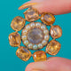9ct Gold Georgian Topaz Natural Pearl Cluster Pendant