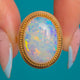 French 18ct Gold Solid Opal Cocktail Ring, 4.50ct Opal