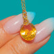 Antique 9ct Gold Citrine Charm, with 15.5" Chain