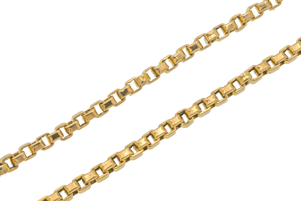 18" Antique 9ct Gold Belcher Chain, with Dog Clip (10.2g)
