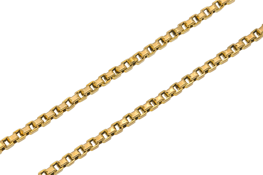 16" Antique 9ct Gold Belcher Chain, with Screw Dog Clip