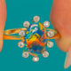 RARE Art Deco 18ct Gold 1.15ct Natural Solid Black Opal & Diamond Starburst Design Ring
