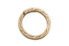Georgian 9ct Gold Engraved Box Edge Split Ring, 12mm
