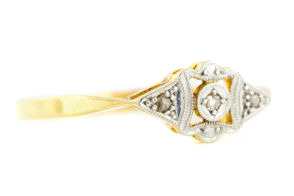 18ct Gold and Platinum Art Deco Diamond Ring c.1920