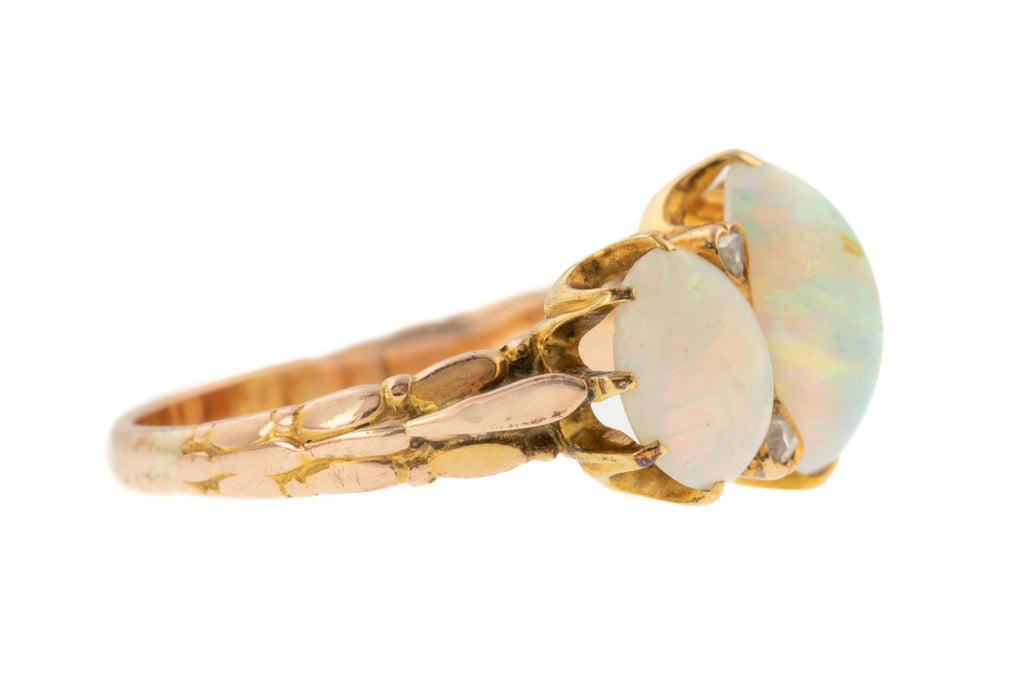 Victorian Opal Gold Three Stone Ring (1.88ct)