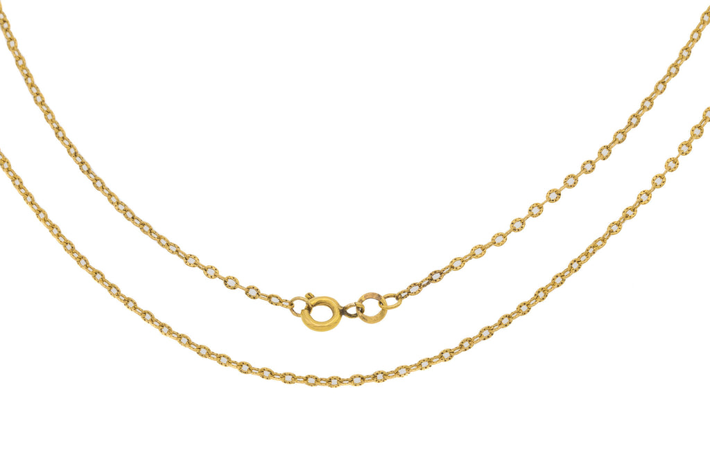 21.5" Antique 18ct Gold Fancy Belcher Chain, 4.4g