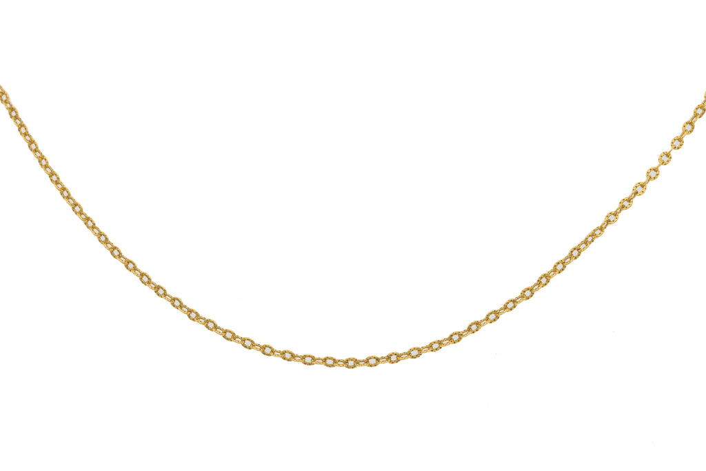 21.5" Antique 18ct Gold Fancy Belcher Chain, 4.4g