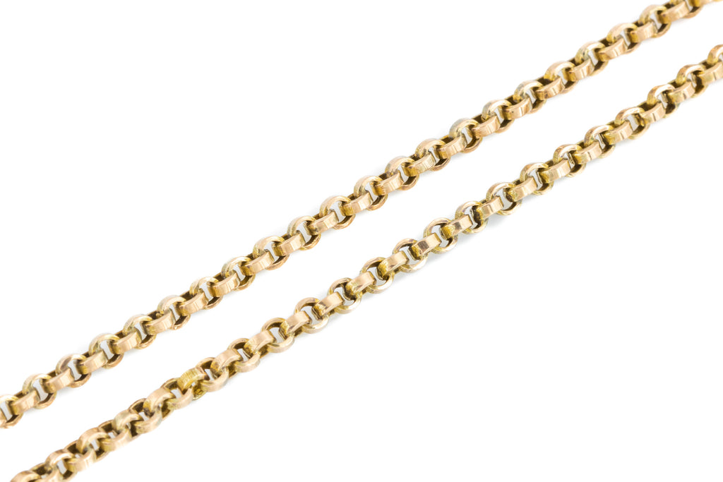 10ct Gold Antique Belcher Chain Necklace 16.5"- 7.0g
