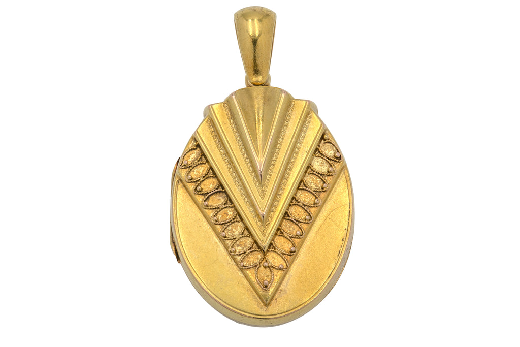 Victorian 18ct Gold Etruscan Revival Locket