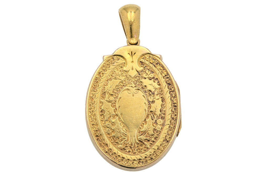Victorian 18ct Gold Etruscan Revival Locket
