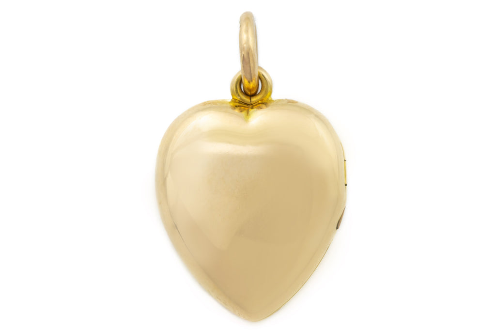 Victorian 15ct Gold Heart Locket with Pearls