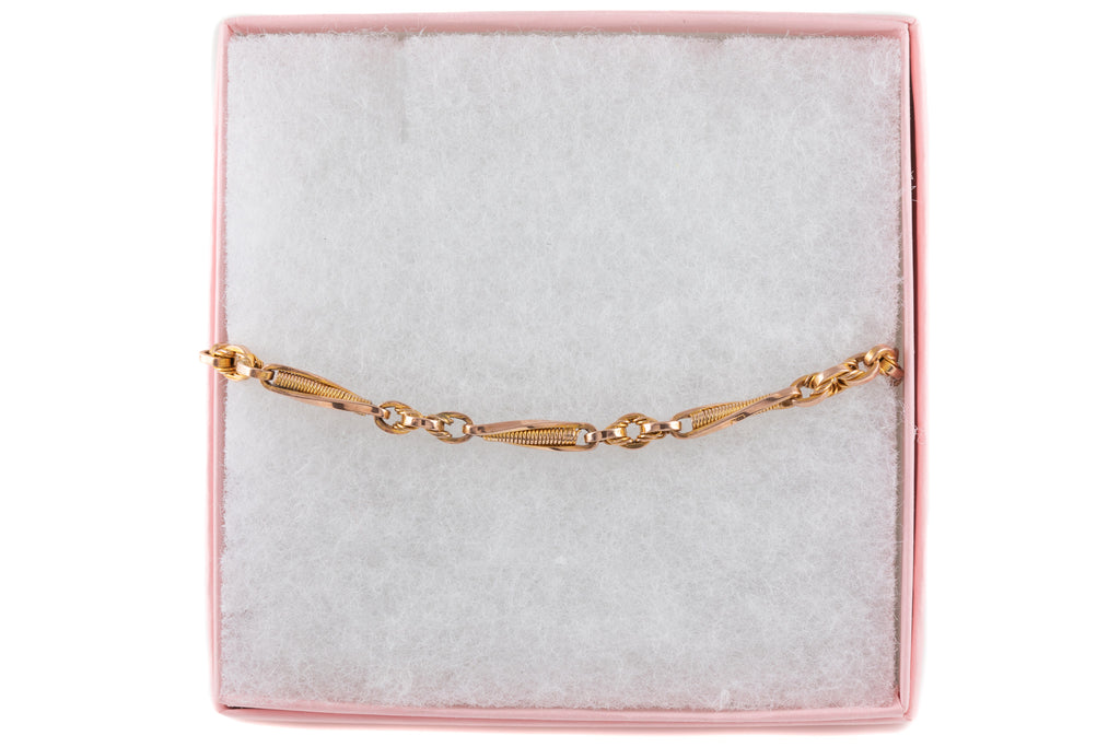 Victorian Gold Fancy Lover's Knot Bracelet, 7 & 7/8" (6.5g)