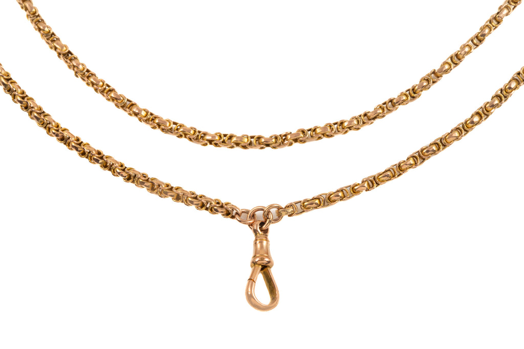 Antique Gold Fancy Belcher Chain, 59 & 1/4" (25.9g)