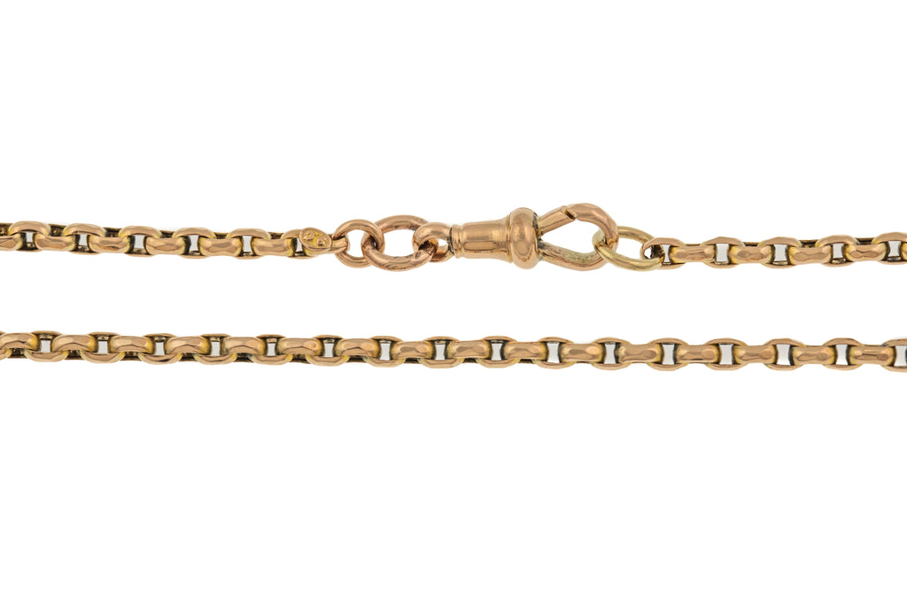 (1/5) - 17.5" 9ct Gold Faceted Belcher Chain with Dog Clip, (8g) #7429 5x£89