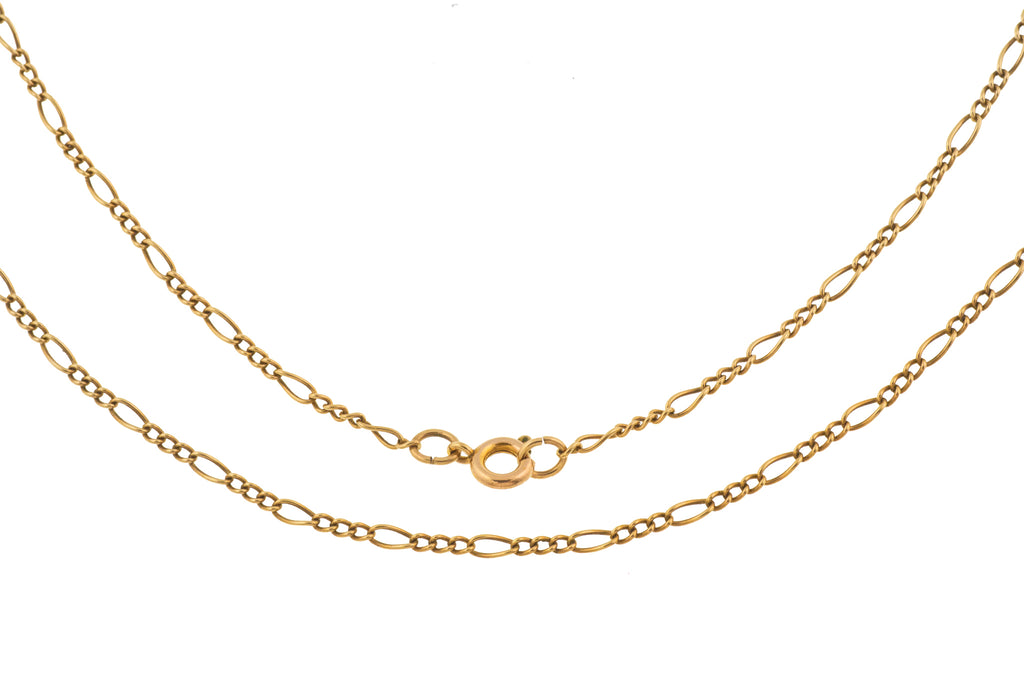 19" Edwardian Gold Figaro Chain (2.8g)