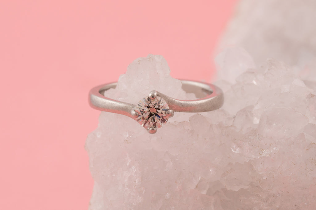 0.36ct Diamond Solitaire Platinum Engagement Ring (I-J, SI)