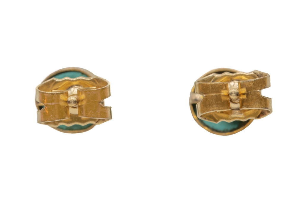 Antique 9ct Gold Turquoise Earrings