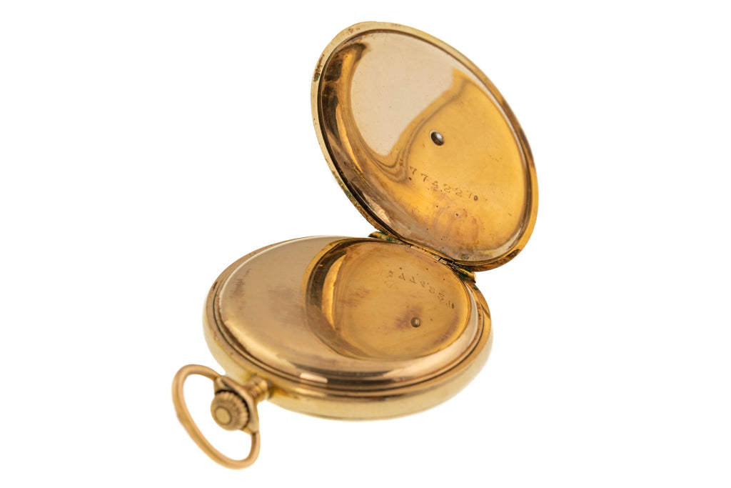 Antique Swiss Decorative "Birds in Flight" Diamond Pocket Watch