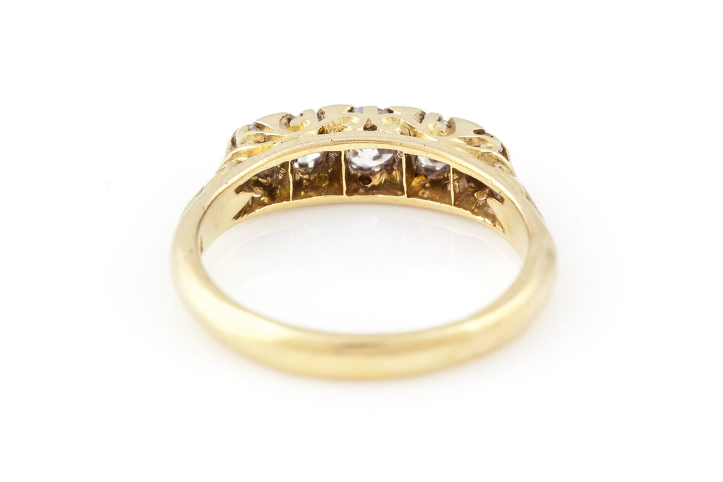 18ct Gold Antique 5 Stone Diamond Ring (0.31ct) c.1916