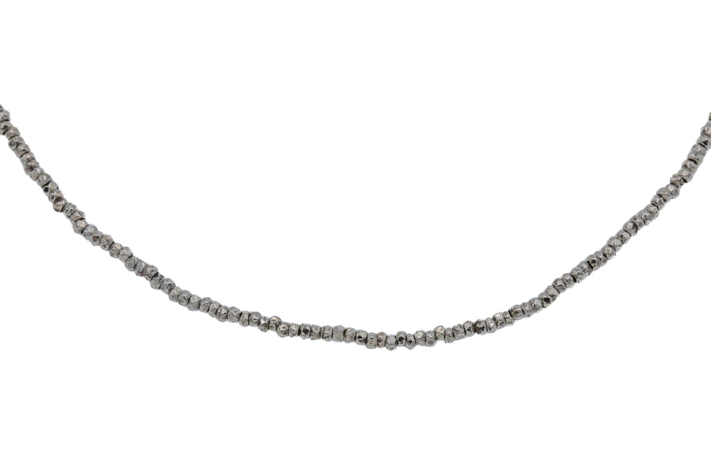 17" Georgian Cut Steel Necklace, 15ct Gold Clasp