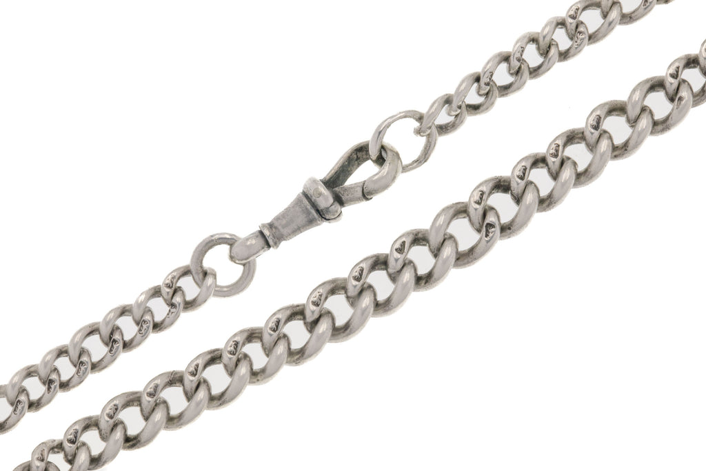 8" Sterling Silver Graduating Curb Link Bracelet