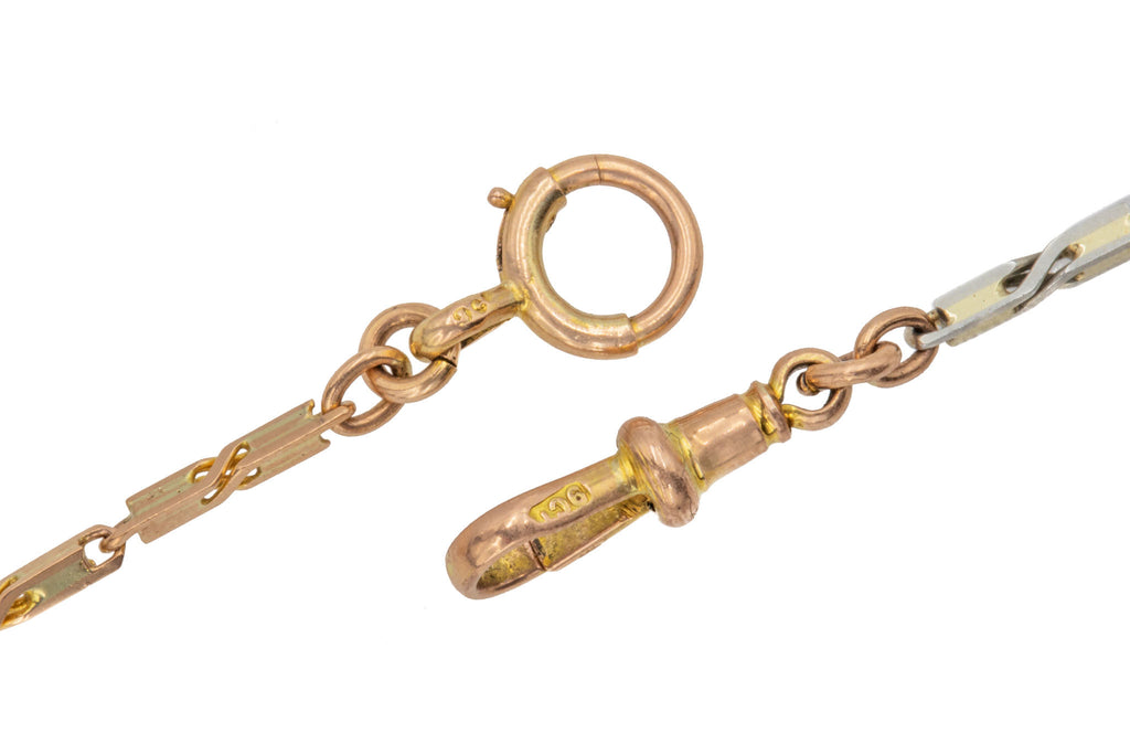 13.5" Art Deco 9ct Gold Choker Chain, 8.7g