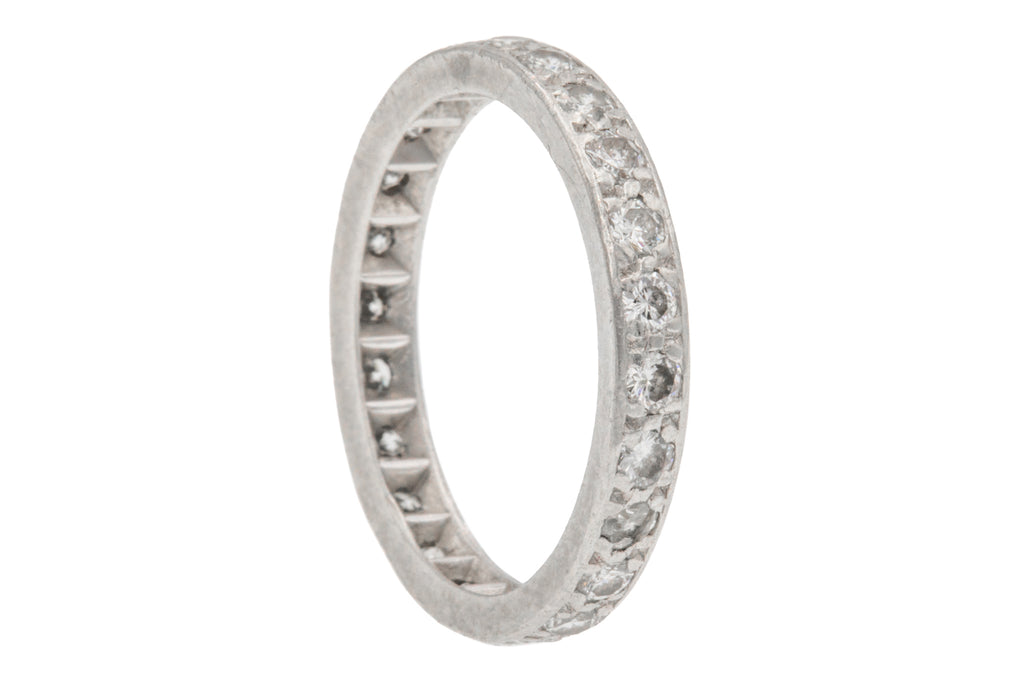 Platinum Diamond Full Eternity Ring - 0.25ct, Size L.5
