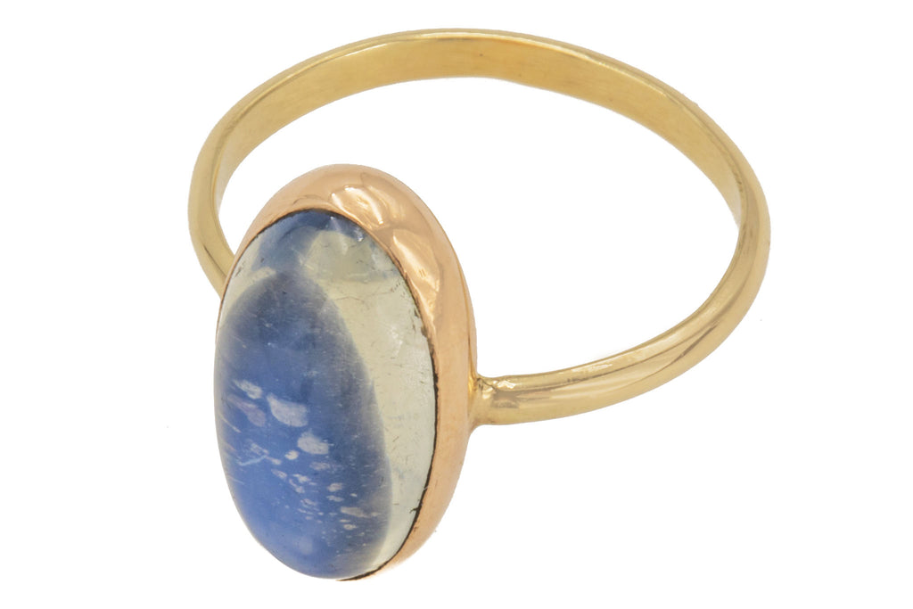 Antique 9ct Gold Oval Moonstone Ring, 3.00ct