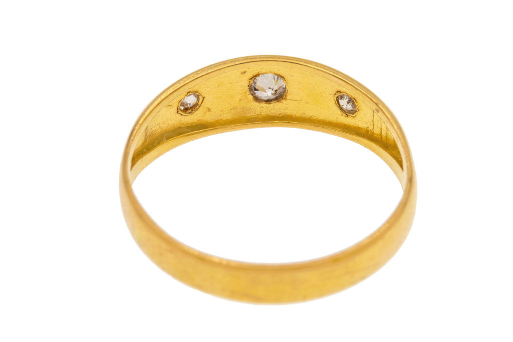 Victorian 22ct Gold Diamond Star-Set "Gypsy" Ring